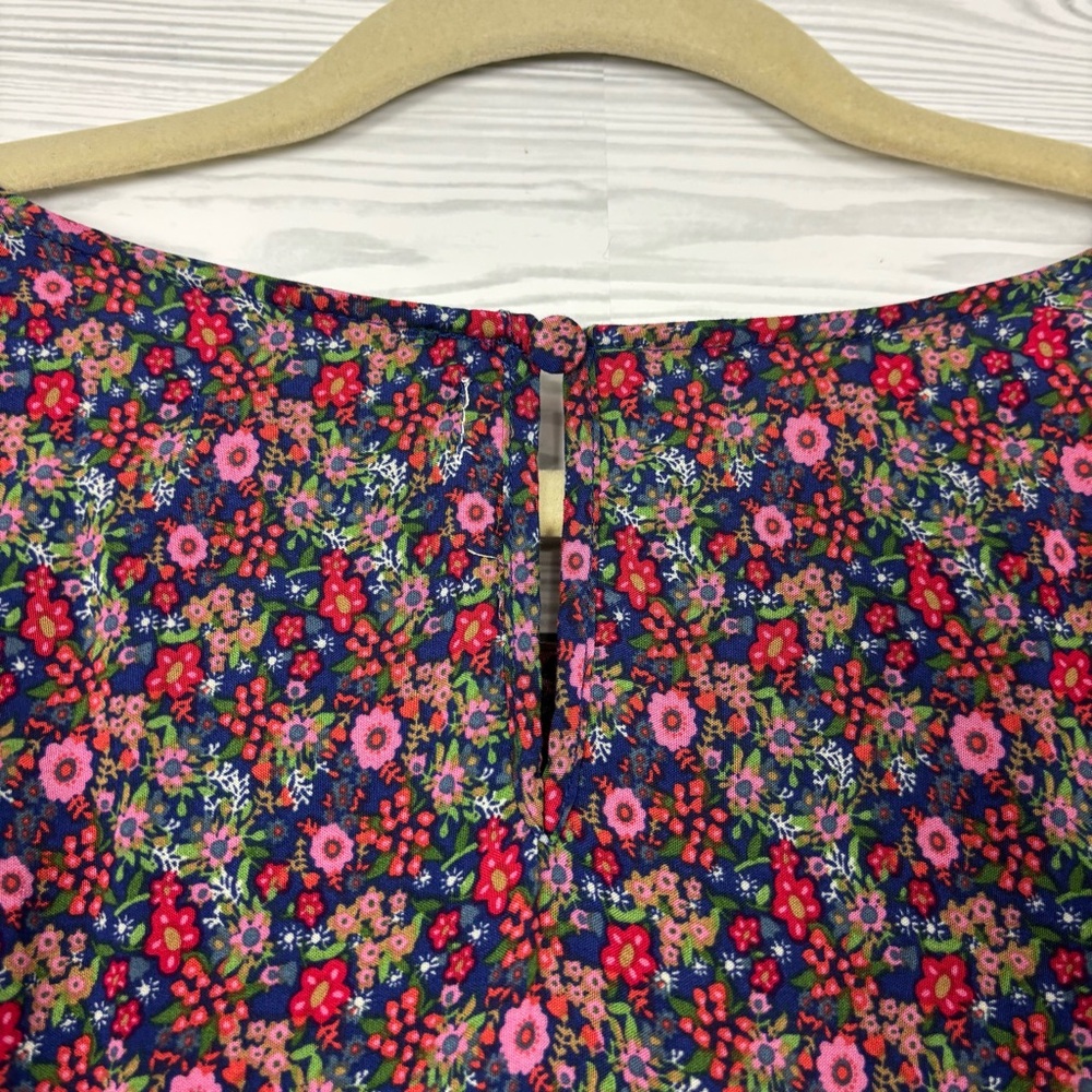 NATURAL LIFE Plum Floral Puff-Sleeve Mini Dress - Picture 6 of 7